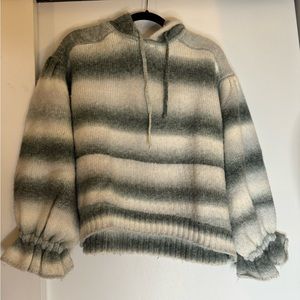 Grey and white Something Navy Hoodie Sweater